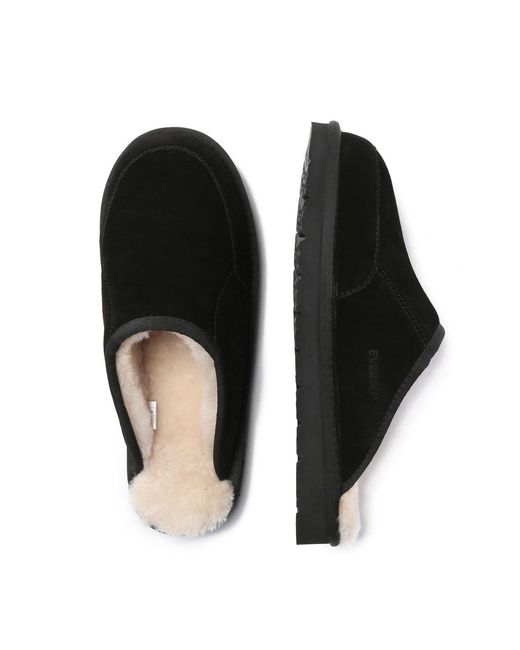 EverAu Australia Black Lark Slippers for men