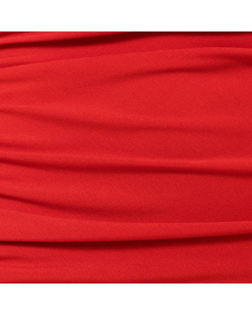 Nissa Red Open-Back Jersey Midi Dress