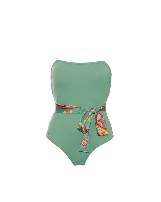 Aulala Paris Green Aulala X Moon Art One-Piece Swimsuit
