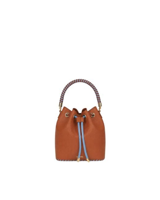 Saonara Brand Brown Bucket Bag Caramel Sky Leather