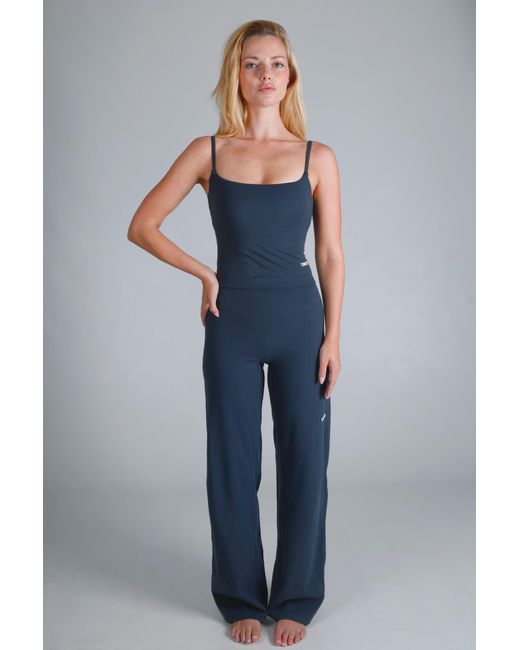 Cmmttd Blue Soft Form Strappy Mid Tank