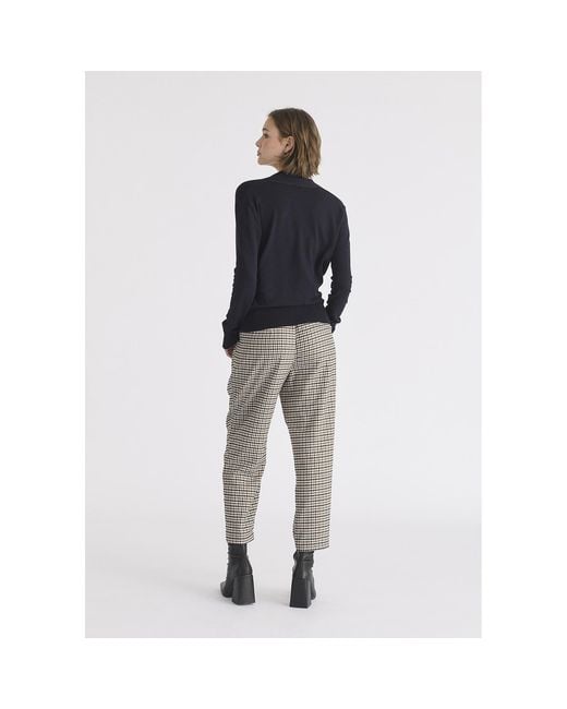 Paisie Blue Long Sleeve Knitted Wrap Top