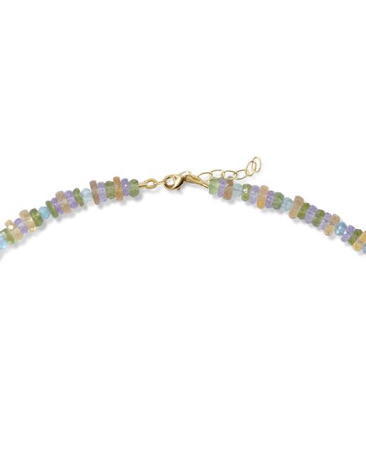 Bombyx House Metallic Pastel Multi-Gem Heishi Necklace