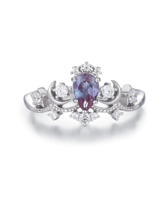 Azura Jewelry New York Metallic Moonlit Alexandrite Ring Vermeil