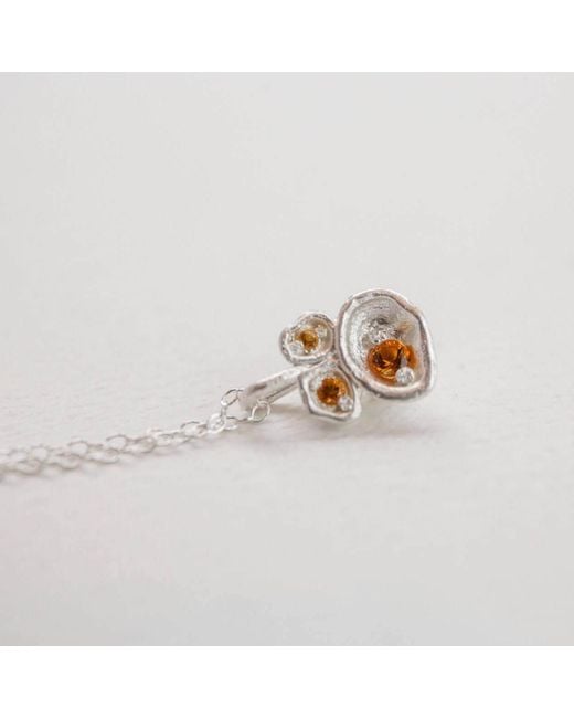 Claire Hill Designs Metallic Citrine Lichen Pendant Necklace