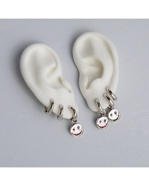 Kasun Metallic Smile Hoop Earrings – June – Moon Stoone