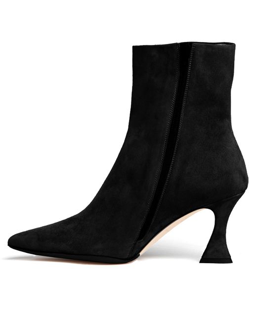 Beautiisoles by Robyn Shreiber Made in Italy Blue Soraya Ankle Bootie Comfortable Medium Heel Dressy For Work & Evening