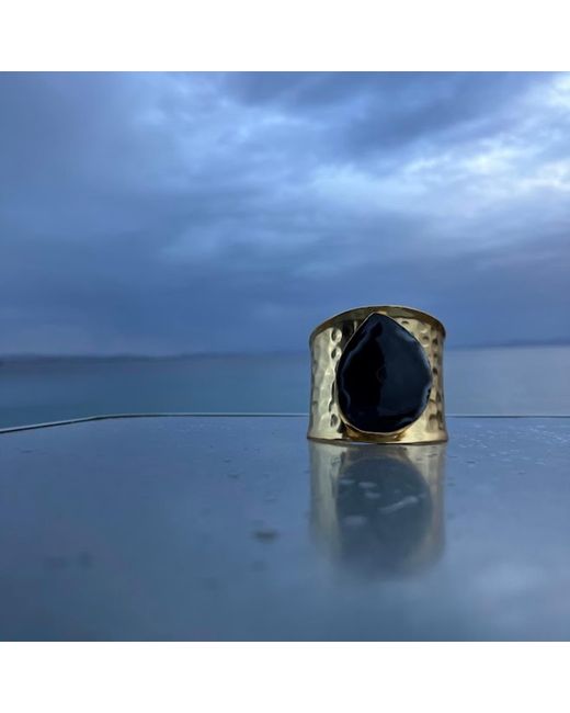 Sibylla Delphica Black Drusy Agate Bangle