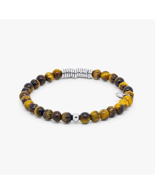 Tateossian Metallic Classic Discs Beaded Bracelet for men