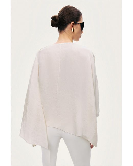 Nocturne Natural Fluid Cape Blouse
