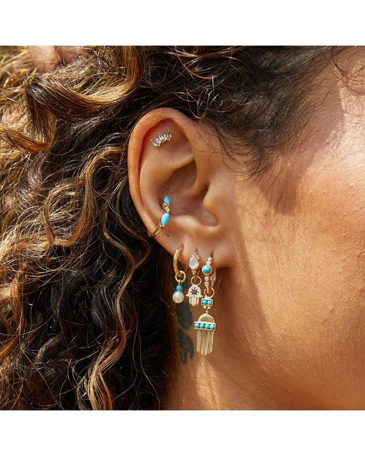 Zohreh Metallic Limited Edition Aztec Earring Charm 9K
