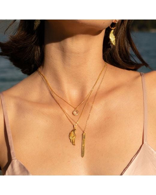 Seven Saints Metallic Sanskrit Chant, May All Beings Be Happy And Free, Rhodium Bar Necklace
