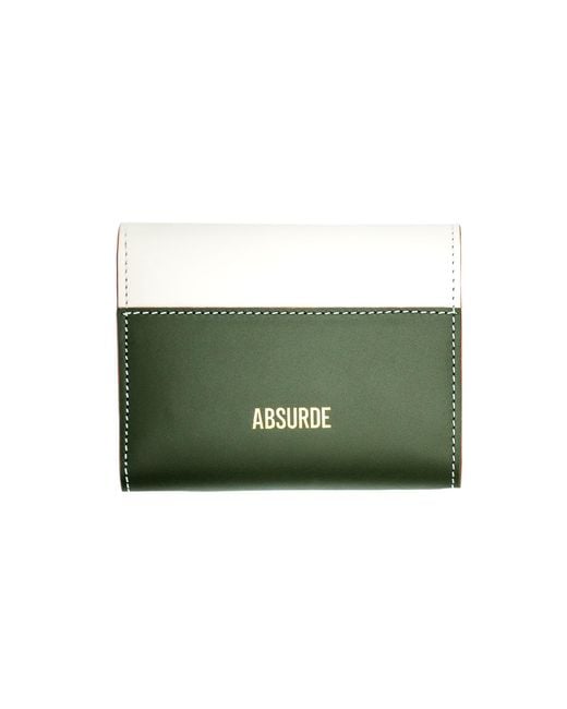 Absurde Green Mountain Off And Leather Trifold Wallet