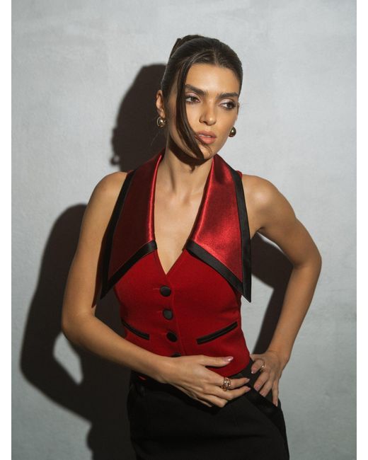 Tia Dorraine Born To Run Cropped Tailored Waistcoat, Fierce