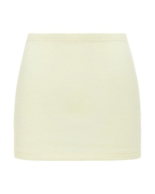 Montce Natural Buttercream Rib Micro Skirt