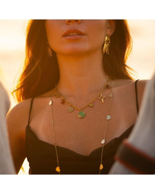 Ebru Jewelry Metallic Cosmic Energy Charm Necklace
