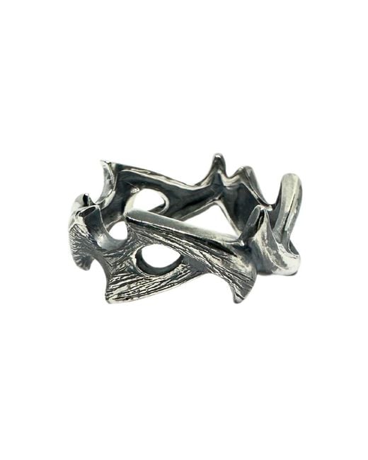 Tg-Jewellery by Tamara Gervasio Green Spike Ring – Sterling, Lost Wax Carving for men