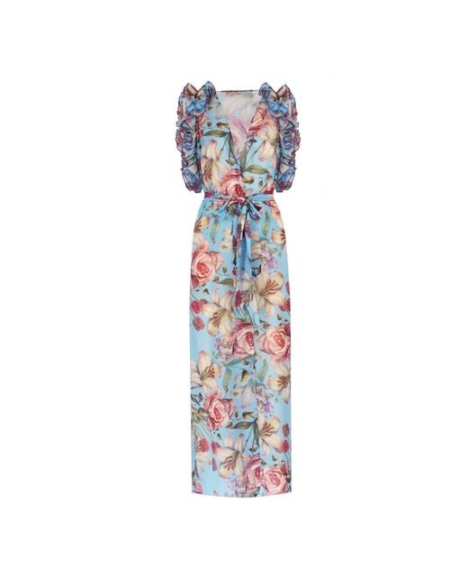 Nur Karaata Blue Joali Blu Pareo Dress