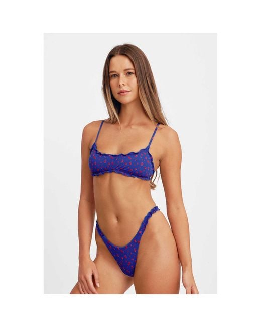 Blackbough Swim Blue Darby Frilled Medium Bottoms Heartache Pointelle