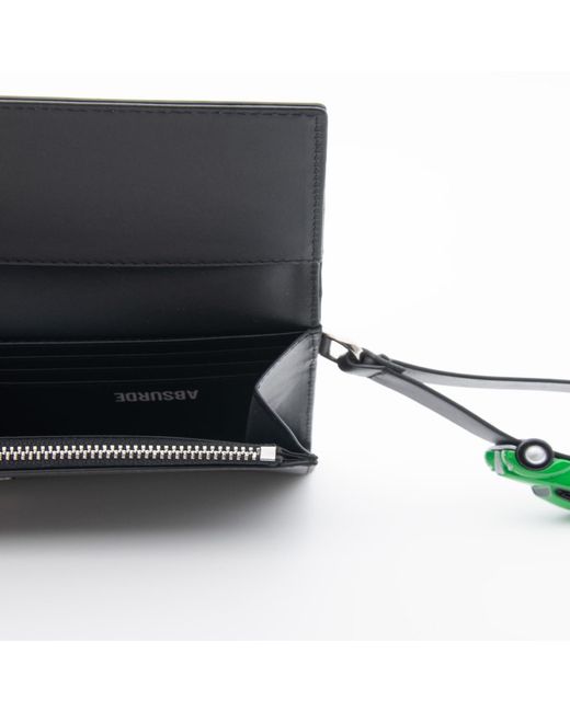 Absurde Gray Parking Leather Bifold Wallet