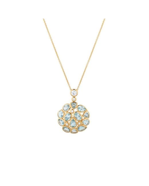 Lulu B London Metallic Topaz Statement Pendant Necklace