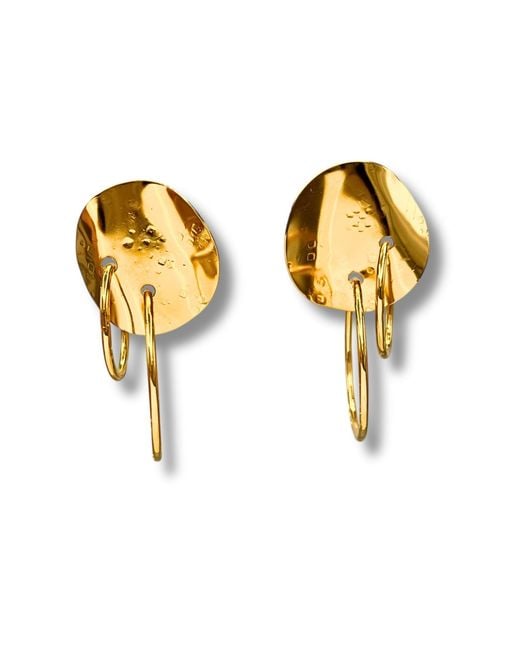 Jaredjamin Metallic Viviane Clip-On Earrings