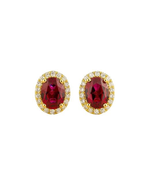 Juvetti Red Mina Earrings Ruby & Diamond