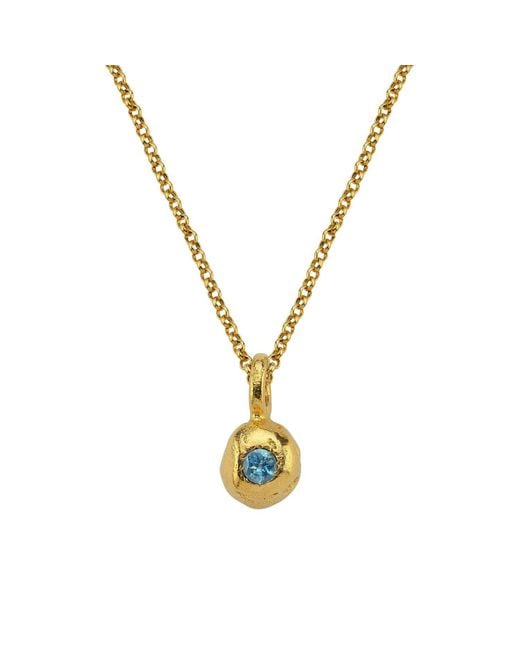 ASSUWA Metallic Aegea Aquamarine Necklace