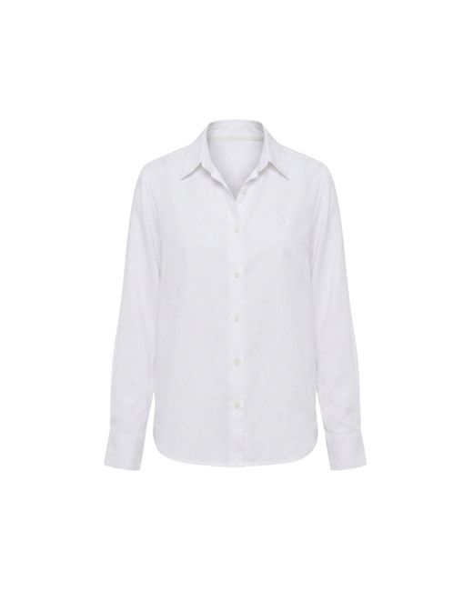 Monlicia White Colette Basic Lyocell Shirt