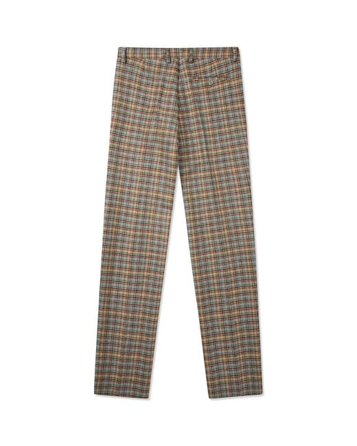Gresham Blake Gray Blithfield Check Wool Trousers for men