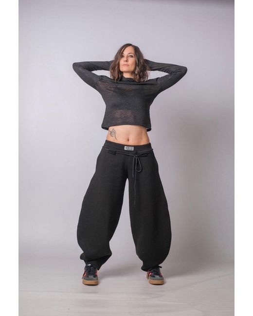 Yogi8Apparel Black Soft Rebellion Balloon Joggers