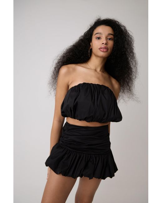 Amy Lynn Black Bubble Crop Top