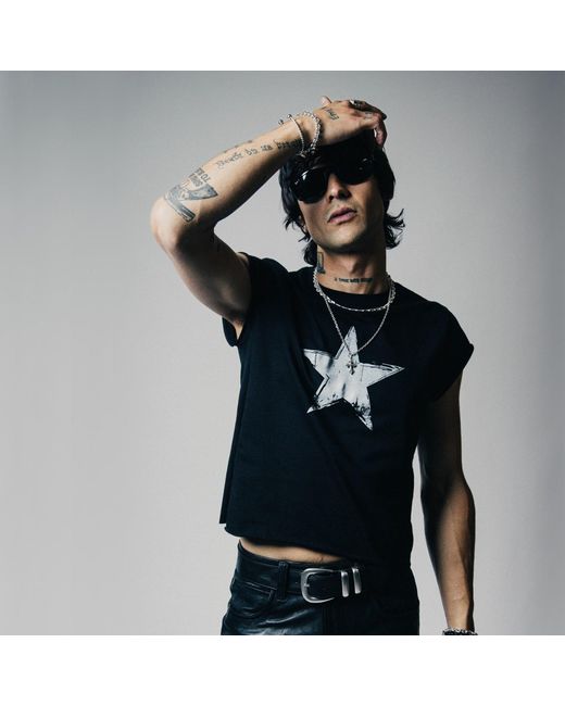Other Uk Black Star Rocker Tee for men