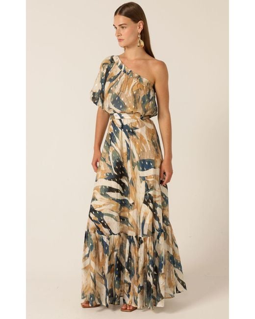 SACHA DRAKE Metallic Oliviera Maxi Dress