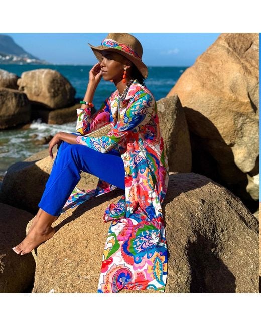 Beatrice von Tresckow Red Cote D'Azur Shirt Dress