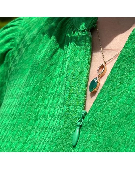 Augustine Jewels Metallic Agate & Diamond Necklace