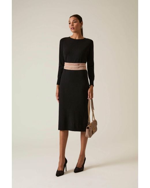 James Lakeland Black Knitted Midi Dress