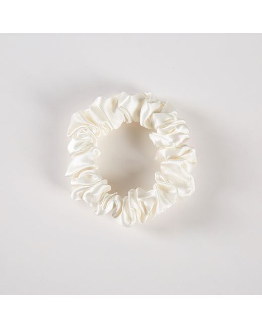 Soft Strokes Silk Metallic Pure Mulberry Silk Mini Scrunchie Set Of Five