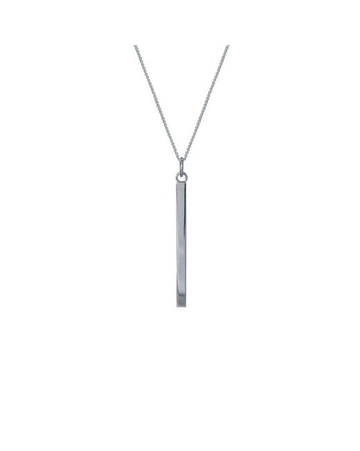 Edge Only Metallic Bar Pendant Sterling