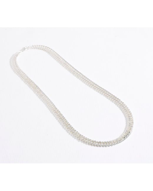 Lila Rasa White Herringbone Chain Long 22"