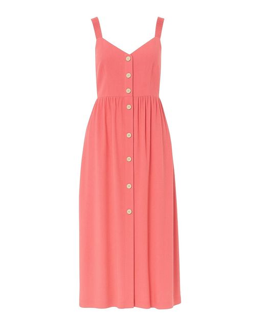 Louche Pink Clover Linen Mix Midi Sundress