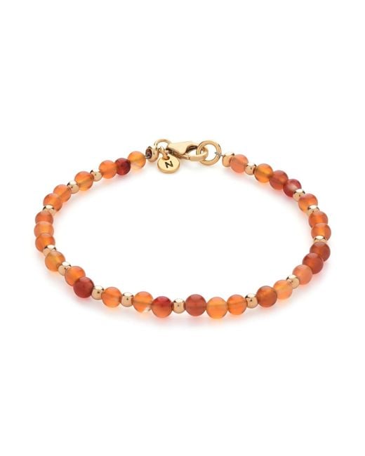 Nellou Jewellery Red Jewel Bead July Birthstone Bracelet Plated Sterling