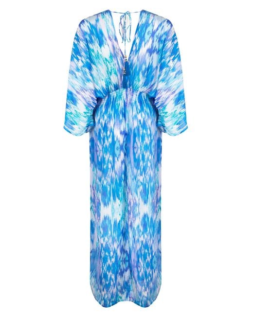 Sophia Alexia Blue Sea Dream Capri Kimono Dress