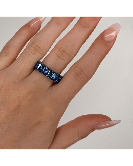 SALLY SKOUFIS Blue Culture Ring With Made Sapphires