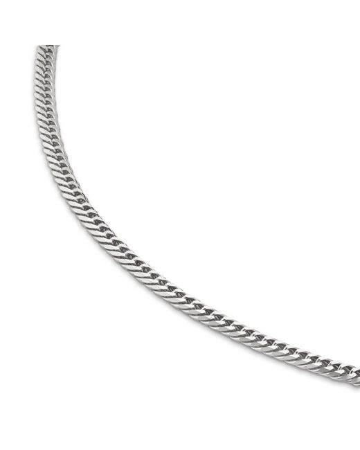 7879 Metallic Platinum Diamond Cut Double Curb Chain Bracelet