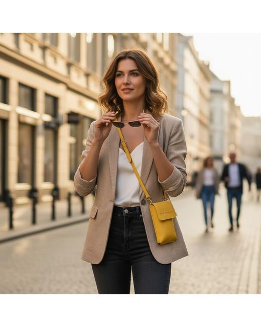 Luis Steven Yellow Smartphone Pouch