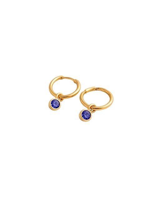 Lily Flo Jewellery Metallic Sapphire Sleeper Drop Earrings