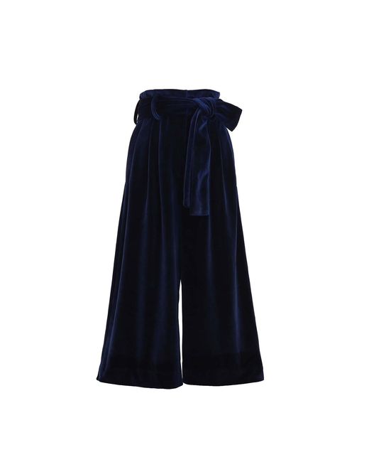 Emma Wallace Blue Nala Cropped Trouser