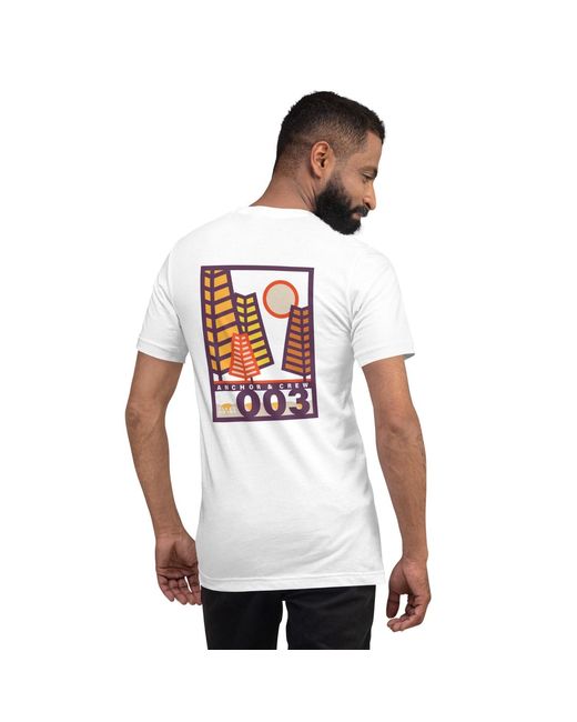 Anchor and Crew White Three Field Notes Organic Cotton T-Shirt for men