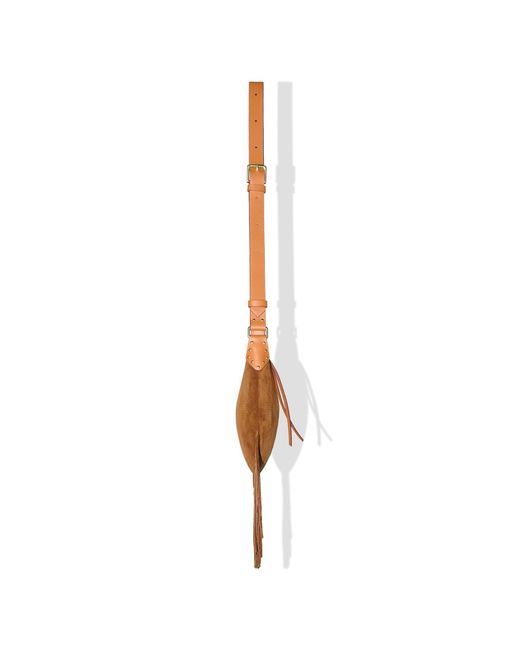 Kim Foley Brown Neutrals Suede Fringe Shoulder Bag – Whiskey
